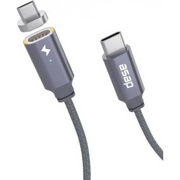 Chargeasap Type C-Micro USB Magnetic cable set 1.2m Gunmetal 0784927508695